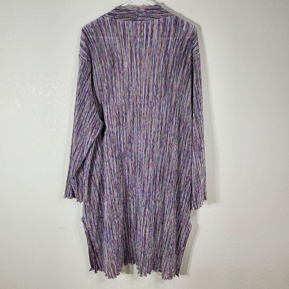 Linda Lundström Multicolor One Size Open Drape Cardigan Tunic Sweater Lavender - Picture 3 of 8